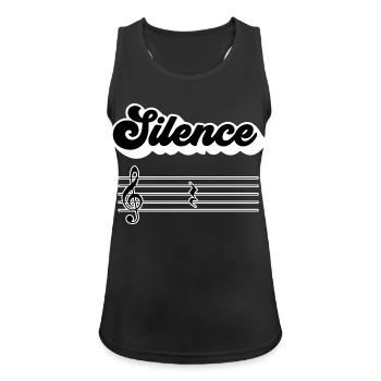 Silence Solfeggio Geschenk Musikermusik - Frauen Tank Top atmungsaktiv - Schwarz - Vorne - Zoe (177cm)