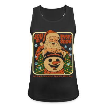 Freude in jedem Schnee - Frauen Tank Top atmungsaktiv - Schwarz - Vorne - Zoe (177cm)