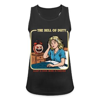 Die Glocke der Pflicht - Frauen Tank Top atmungsaktiv - Schwarz - Vorne - Zoe (177cm)