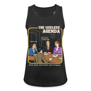 Die nutzlose Agenda - Frauen Tank Top atmungsaktiv - Schwarz - Vorne - Zoe (177cm)