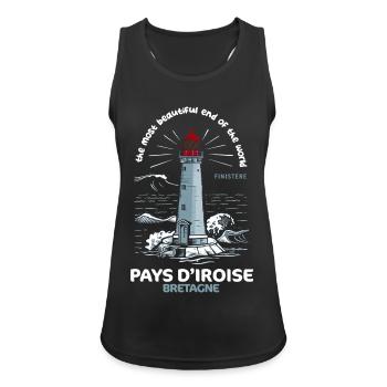 Pays d'Iroise Schönster Ort im Finistère der Welt - Frauen Tank Top atmungsaktiv - Schwarz - Vorne - Zoe (177cm)