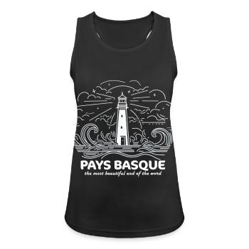 Baskenland Stolz Bayonne Biarritz Strände Ozean - Frauen Tank Top atmungsaktiv - Schwarz - Vorne - Zoe (177cm)