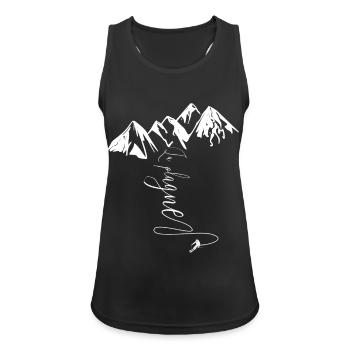 La Plagne Ski Paradiski Savoie Family Resort - Frauen Tank Top atmungsaktiv - Schwarz - Vorne - Zoe (177cm)