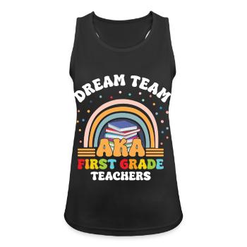 Lehrer-Dreamteam der ersten Klasse - Frauen Tank Top atmungsaktiv - Schwarz - Vorne - Zoe (177cm)