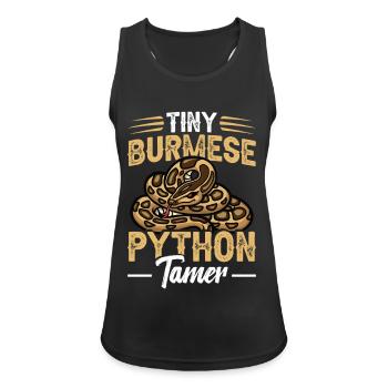 Python-Tamer-Schlangen-Terrarium-Reptilienhüter - Frauen Tank Top atmungsaktiv - Schwarz - Vorne - Zoe (177cm)