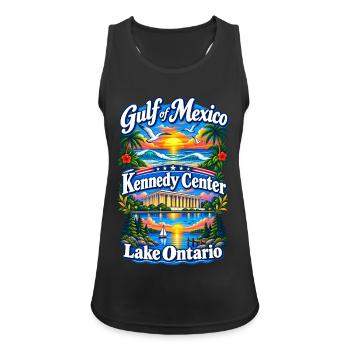 Gulf of Mexico Lake Ontario Kennedy Center - Frauen Tank Top atmungsaktiv - Schwarz - Vorne - Zoe (177cm)