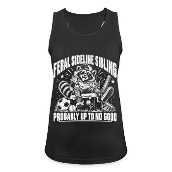 Feral Sideline Sibling  - Frauen Tank Top atmungsaktiv - Schwarz - Vorne - Zoe (177cm)