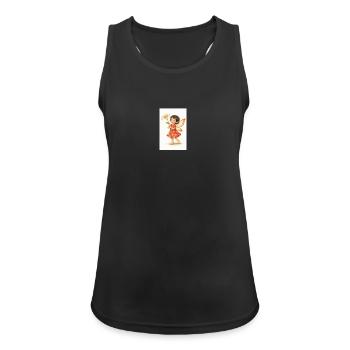 Daisy Fee mit Blume - Frauen Tank Top atmungsaktiv - Schwarz - Vorne - Zoe (177cm)