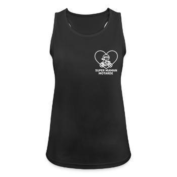 Super Biker Mom – Heart Motorcycle Motorcycle Biker - Frauen Tank Top atmungsaktiv - Schwarz - Vorne - Zoe (177cm)