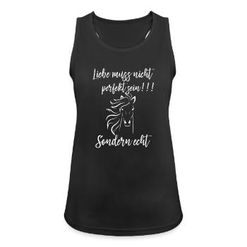 Sondernacht – Liebe ohne Perfektion - Frauen Tank Top atmungsaktiv - Schwarz - Vorne - Zoe (177cm)