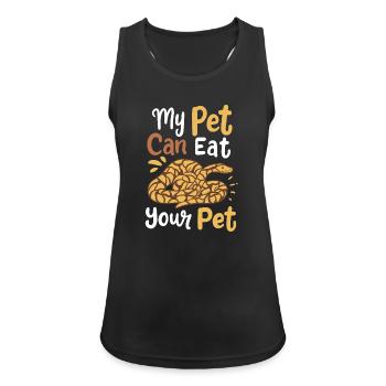 Python Schlangen Schlangenbesitzer - Frauen Tank Top atmungsaktiv - Schwarz - Vorne - Zoe (177cm)