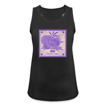 Authentic Tropics Fruchtbild - Frauen Tank Top atmungsaktiv - Schwarz - Vorne - Zoe (177cm)