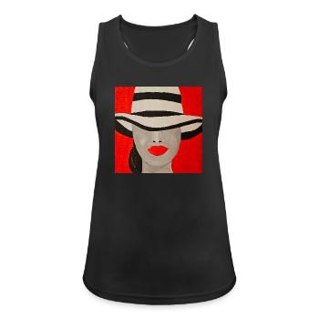 Stolz 2019 - Frauen Tank Top atmungsaktiv - Schwarz - Vorne - Zoe (177cm)