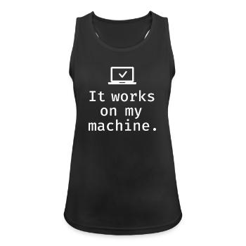 Blame the Environment - Frauen Tank Top atmungsaktiv - Schwarz - Vorne - Zoe (177cm)