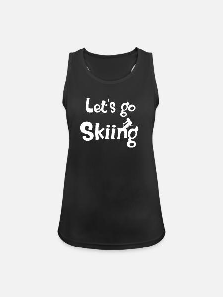 Kühne Skiliebhaberin  - Frauen Tank Top atmungsaktiv - Schwarz