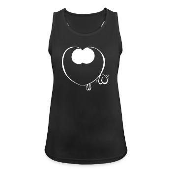 Filou kro muht - Frauen Tank Top atmungsaktiv - Schwarz - Vorne - Zoe (177cm)