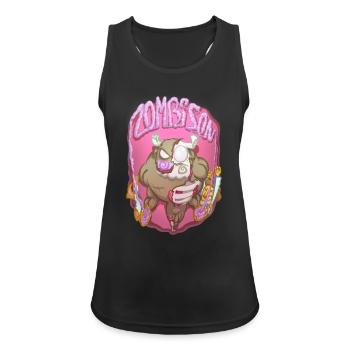 Zombison 3 - Frauen Tank Top atmungsaktiv - Schwarz - Vorne - Zoe (177cm)
