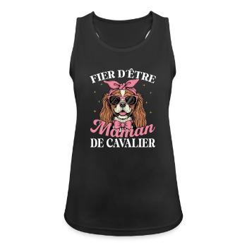  Stolz, Die Mama Eines Süßen Cavalier-hundes Zu - Frauen Tank Top atmungsaktiv - Schwarz - Vorne - Zoe (177cm)