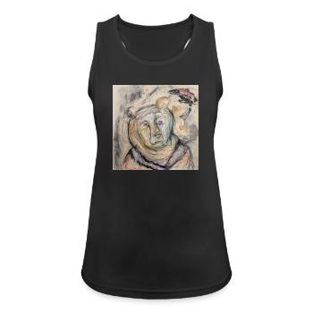 Bärenporträt im Aquarellskizzenstil - Frauen Tank Top atmungsaktiv - Schwarz - Vorne - Zoe (177cm)