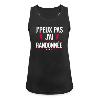 Ich kann nicht. Ich bin gewandert. Humor Natur. - Frauen Tank Top atmungsaktiv - Schwarz - Vorne - Zoe (177cm)