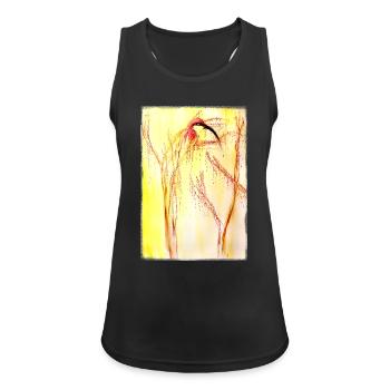 Bienenfresser - Frauen Tank Top atmungsaktiv - Schwarz - Vorne - Zoe (177cm)