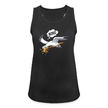 Boulderer Colorsplash Boulder Bouldern - Frauen Tank Top atmungsaktiv - Schwarz - Vorne - Zoe (177cm)
