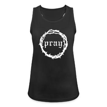 Dornenkrone Betet - Frauen Tank Top atmungsaktiv - Schwarz - Vorne - Zoe (177cm)