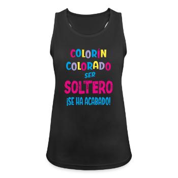 Colorín Colorado, Single zu sein, ist vorbei - Frauen Tank Top atmungsaktiv - Schwarz - Vorne - Zoe (177cm)