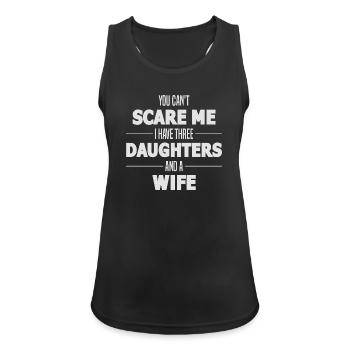 Keine Angst: drei Töchter und Frau - Frauen Tank Top atmungsaktiv - Schwarz - Vorne - Zoe (177cm)