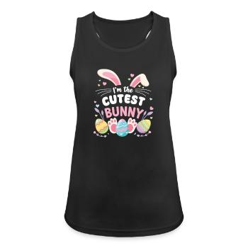 Ich Bin Der Süßeste Hase Süße - Frauen Tank Top atmungsaktiv - Schwarz - Vorne - Zoe (177cm)