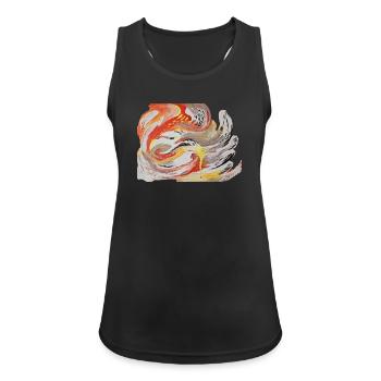 PHÖNIX  - Frauen Tank Top atmungsaktiv - Schwarz - Vorne - Zoe (177cm)