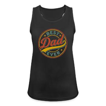 Best Dad Ever - Frauen Tank Top atmungsaktiv - Schwarz - Vorne - Zoe (177cm)