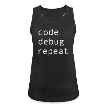Programmierer Humor - Frauen Tank Top atmungsaktiv - Schwarz - Vorne - Zoe (177cm)