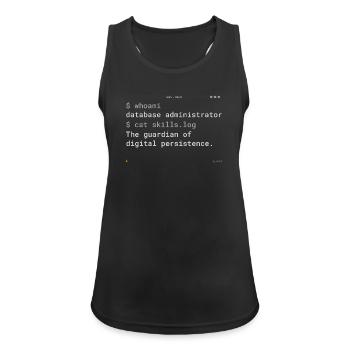 Database Administrator Terminal Design - Frauen Tank Top atmungsaktiv - Schwarz - Vorne - Zoe (177cm)