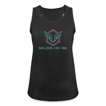 Cyberpunk & Synthwave Symbol Data Core 1998  - Frauen Tank Top atmungsaktiv - Schwarz - Vorne - Zoe (177cm)