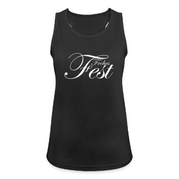 Frohes Fest - Frauen Tank Top atmungsaktiv - Schwarz - Vorne - Zoe (177cm)