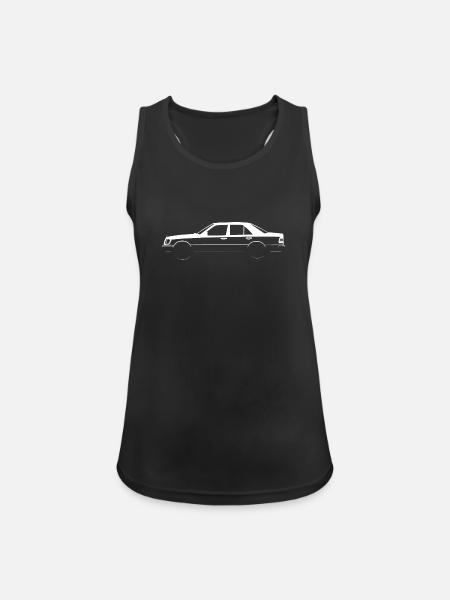 W124 Auto Oldtimer Vintage Deutsch German Retro - Frauen Tank Top atmungsaktiv - Schwarz