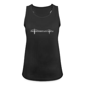 Rendsburg Hochbrücke Kanal - Frauen Tank Top atmungsaktiv - Schwarz - Vorne - Zoe (177cm)