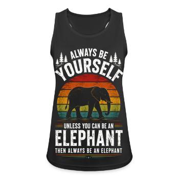 Sois toujours toi-même - Frauen Tank Top atmungsaktiv - Schwarz - Vorne - Zoe (177cm)