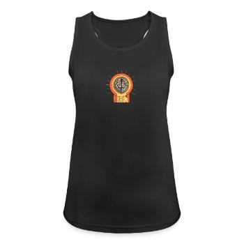 Gescheite Walnuss - Frauen Tank Top atmungsaktiv - Schwarz - Vorne - Zoe (177cm)