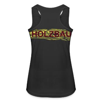 Holzbau - Frauen Tank Top atmungsaktiv - Schwarz - Hinten - Zoe (177cm)