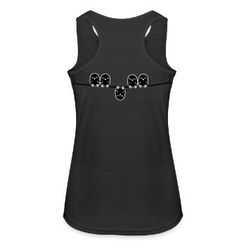 be different, be you - Frauen Tank Top atmungsaktiv - Schwarz - Hinten - Zoe (177cm)