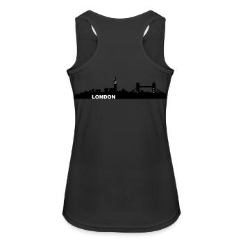 london3 - Débardeur respirant Femme - noir - Dos - Zoe (177cm)