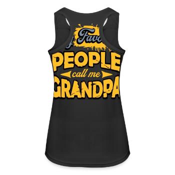 People Call Me Grandpa - Women's Breathable Tank Top - black - Back - Zoe (177cm)
