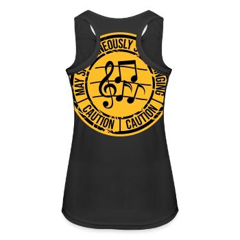may spontaneously start singing - Women's Breathable Tank Top - black - Back - Zoe (177cm)