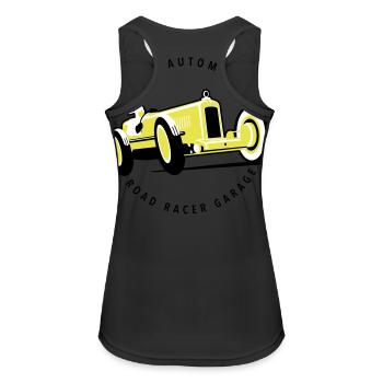 Car garage - Débardeur respirant Femme - noir - Dos - Zoe (177cm)
