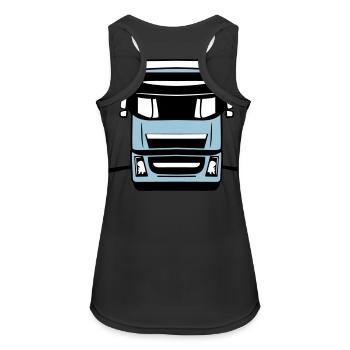 Cool de camion camion - Débardeur respirant Femme - noir - Dos - Zoe (177cm)