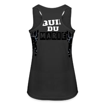 équipe marié avec moustache - Débardeur respirant Femme - noir - Dos - Zoe (177cm)