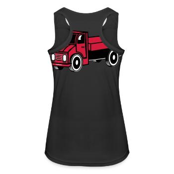 Auto Spielzeug Laster Kipper Truck Lastwagen Fahrz - Frauen Tank Top atmungsaktiv - Schwarz - Hinten - Zoe (177cm)