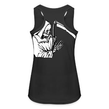 Reaper - Frauen Tank Top atmungsaktiv - Schwarz - Hinten - Zoe (177cm)